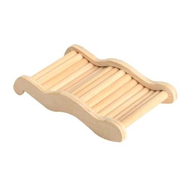 Imagem de Ioensy Ponte de madeira hamster escada de escalada mascar suprimentos de escalada engraçado dobrável bendy ponte ratos furão planador de açúcar répteis, 9.5 cm x 19.5 cm