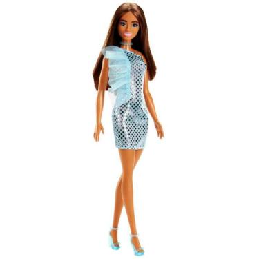 Imagem de Boneca - Barbie - Fashion e Beauty - Glitz Vestido de Noite Azul MATTEL