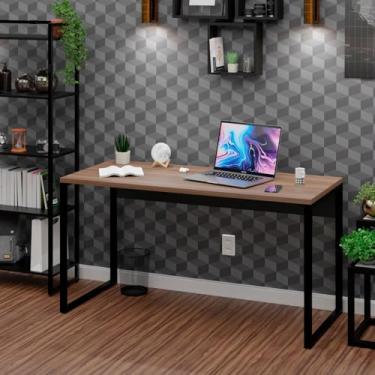 Imagem de Mesa Para Escritório Estilo Industrial 1,50m 30mm (Nogal)