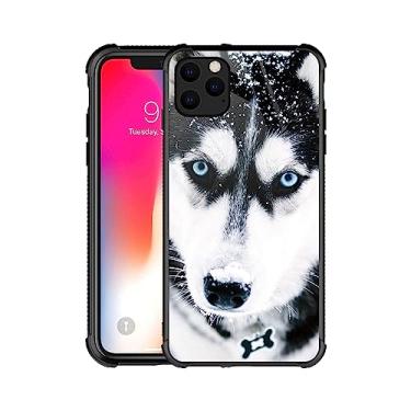 Imagem de CARLOCA Capa compatível com iPhone 11 Pro, capas para iPhone 11 Pro, focinheira de cachorro, focinheira azul, design à prova de choque, capa antiarranhões para iPhone 11 Pro