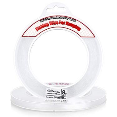 Imagem de Fio de pesca transparente, Acejoz 656FT linha de pesca transparente invisível fio de suspensão forte suporta 19,5 kg para decorações de pendurar em guirlanda de balões