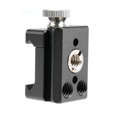 Imagem de FocusFoto Braçadeira OTAN de liberação rápida com rosca de 1/10.2 cm, orifício de localização ARRI de 3/20.3 cm para estabilizadores de gaiola de câmera NATO Rail Silder, compatível com DJI Ronin