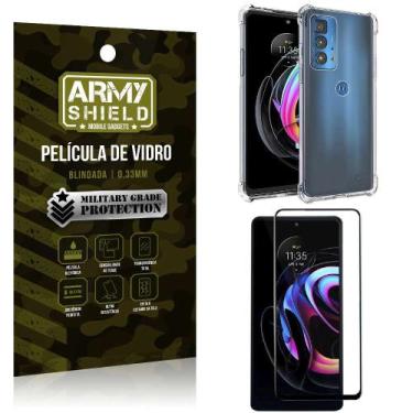 Imagem de Capa Capinha Moto Edge 20 Pro Anti Shock + Película de vidro 3D - Army