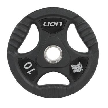 Imagem de Anilha 10 Kg Musculação Em Aço e Borracha Vulcanizada Lion - Lion Fitn