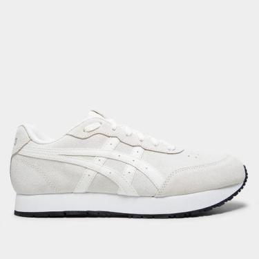 Imagem de Tênis Couro Asics Forest Feminino, Creme, Cinza, 36