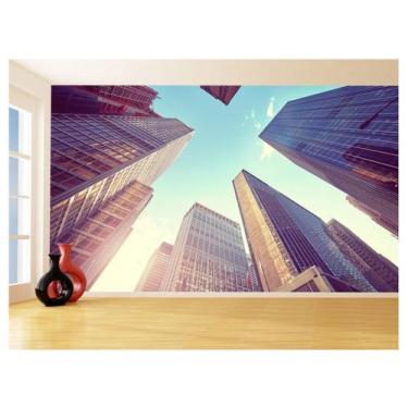 Imagem de Papel De Parede Cidade Prédios Vista Céu Teto 3,5M Ncd263 - Você Decor