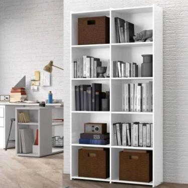 Imagem de Livreiro Multiuso 8 Prateleiras Branco Holanda Bela Casa - Bela Casa M