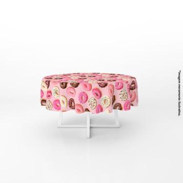 Imagem de Toalha de Mesa Redonda Rosquinhas 140x140cm - PRESENTE-BRINDE, Rosa