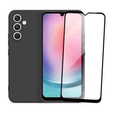Imagem de Kit Capa Capinha Aveludada e Película de Vidro 3D Compatível Samsung Galaxy A24 - SMART E CASE