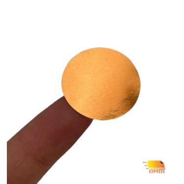 Imagem de Etiqueta Adesiva Bolinha Redonda Metalizada Holográfica 25x25mm - Etiq