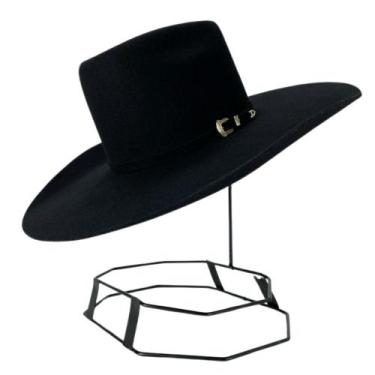 Imagem de Chapéu Country Pralana Farmer Preto Carneira Em Couro Lã Premium Para 