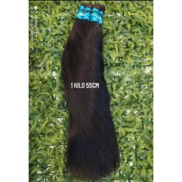 Imagem de Cabelo humano - Lucabelos, 1kg, 55 cm 
