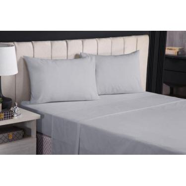 Imagem de Kit 2 Fronhas 200 Fios Percal Liso 100% Algodão - LF ENXOVAIS,  CINZA