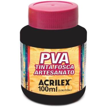 Imagem de Tinta PVA 03210 100ml Preto 520 Acrilex
