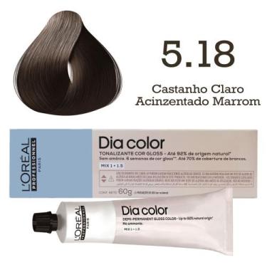 Imagem de Tonalizante Dia Color 5.18 Castanho Claro Acinzentado Marrom  L'Oréal 