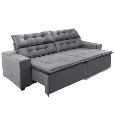 Imagem de Sofá Concept 3,00 metros Retrátil e recinável com Mola Suede Light Cin