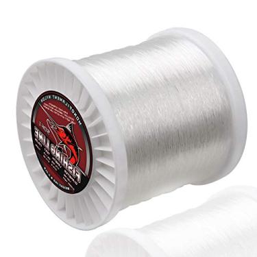 Imagem de Linha de pesca de monofilamento Big Game, carretel de 500 g de nylon mono linhas líderes de pesca super forte para água salgada e doce 7109 jardas, 6 kg (transparente)