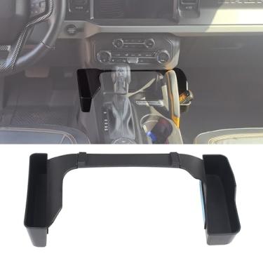 Imagem de KAKABAS Caixa de armazenamento de câmbio para console central adequada para Ford Bronco 2021 2022 2023 2024 2/4 acessórios de função de armazenamento da bandeja do console central de porta