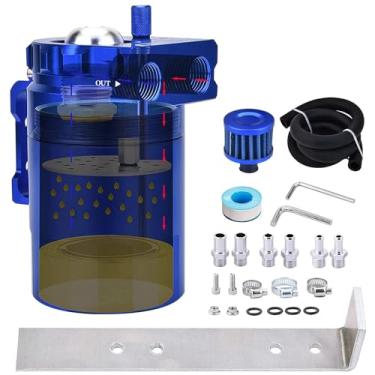 Imagem de Speedwow Filtro de garrafa de óleo para respirar ar com kit de mangueira com kit de mangueira azul universal