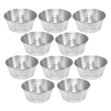 Imagem de Forma De Pudim Bolo Suíça Com Furo 17 x 8 Redonda Kit 10 Peças - Dutra