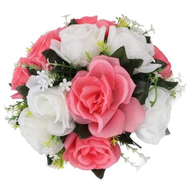 Imagem de Flores Artificiais Centrais de Casamento Peças Centrais de Flores Artificiais Decoração Bolas de Flores para Peças Centrais para Mesa Bola de Beijo de Seda Bola de Flor