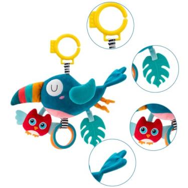 Imagem de Pássaro mordedor pelúcia Happy Monkey brinquedo primeira idade bebê