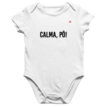 Imagem de Body Bebê Algodão Calma, pô! - Foca na Moda, Branco, G