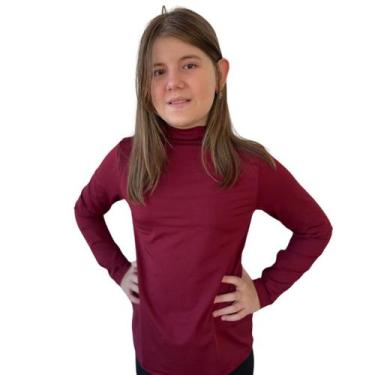 Imagem de Blusa Térmica Infantil Menina Peluciada Gola alta Segunda Pele Manga L