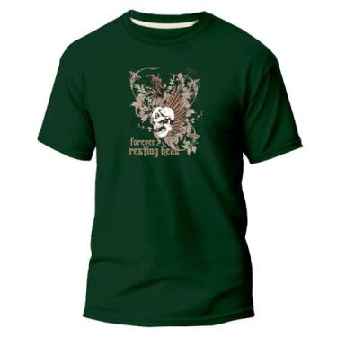 Imagem de Camiseta Algodão Básica Premium Estampa Digital Corvo Head - Original,