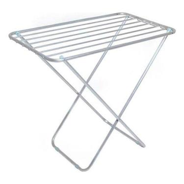 Imagem de Varal De Chão Mor Slim Dobrável Retrátil Prático Alumínio Não Enferruj