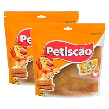 Imagem de Kit 2 Bifinho Mastigável Petiscão Sabor Frango 60g