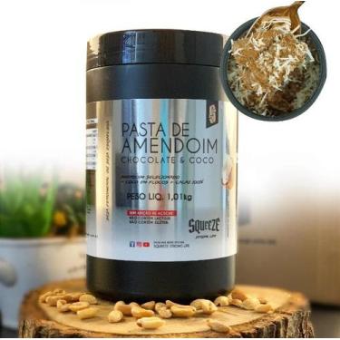 Imagem de Pasta de Amendoim Chocolate e Coco 1,01kg - Squeeze (Zero Açúcar)