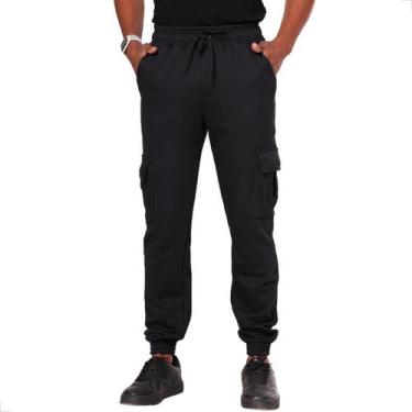 Imagem de Calça Cargo Masculina de Moletom PA Moda Masculina Inverno - West Rout