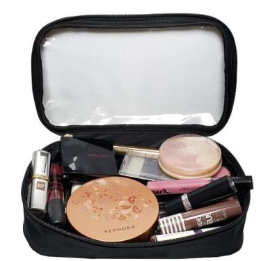 Imagem de Necessaire Feminina Organizadora Rosa para Maquiagem Esmalte Cosmético