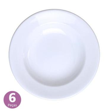 Imagem de Jogo 6 Pratos Fundos Sopa Salada Restaurante Bar Hotel Porcelana Germe
