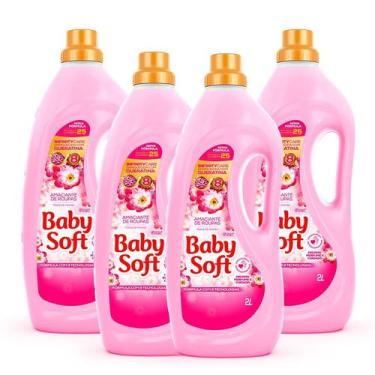 Imagem de Kit 4 Amaciante Baby Soft Toque de Maciez 2l (rosa)