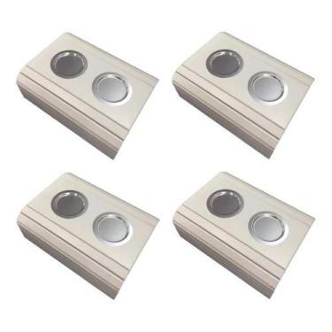 Imagem de Kit 04 Esteira Decorativa Laqueada Sofá Copo Alumínio Branco - M A Sor