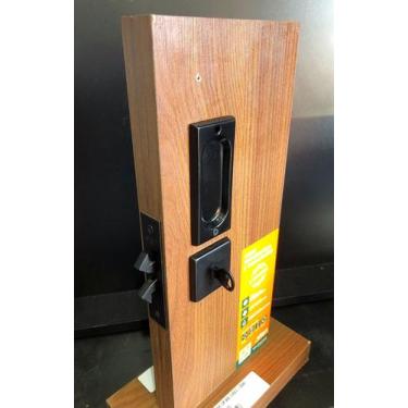 Imagem de Kit Fechadura de Porta De Correr banheiro lavabo C/ 2 Puxador concha 1