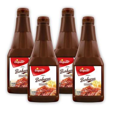 Imagem de 4Un Molho Barbecue DAjuda 820G Para Churrasco Lanches Costela Porco La