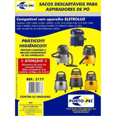 Imagem de Kit 6 Sacos Aspirador de Pó Electrolux - A10S, A10T, Gt2000 e Outros (