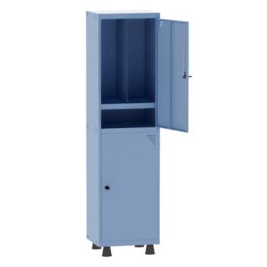 Imagem de Armário Guarda Volume Locker Roupeiro Insalubre 1 Vão 02 Portas Com Pr