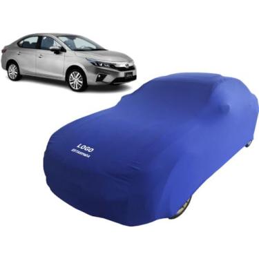 Imagem de Capa Personalizada Com Logo Carro Sedan Honda City Touring - Mz, Azul
