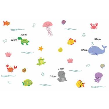 Imagem de Adesivo de Parede Infantil Peixes Felizes - Primeiro Quarto