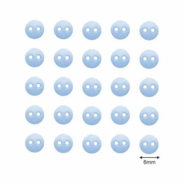 Imagem de Botão Small We Care About 6mm - 30 unidades - We  Care About, Azul Beb
