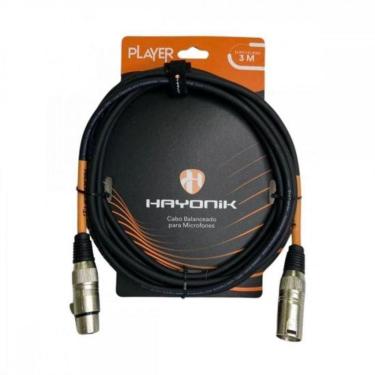Imagem de Cabo Para Microfone Player Xlr(f) X Xlr(m) 3m Preto Hayonik