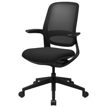 Imagem de SIDIZ T25 Cadeira de escritório ergonômica pequena: Cadeira de mesa de escritório em casa para mulheres pequenas (1,8 m ou mais), altura do assento ajustável, inclinação de ajuste automático ativada por peso, cadeira de jogos (malha preta, assento preto)