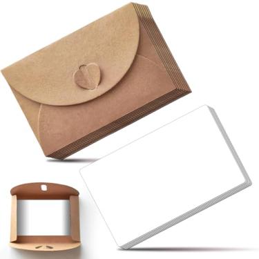Imagem de 30 mini envelopes com cartões em branco, pequeno envelope de papel kraft, cartões em branco com envelopes para scrapbook, dia de Ação de Graças, presente de Natal, lembrancinhas de festa de casamento