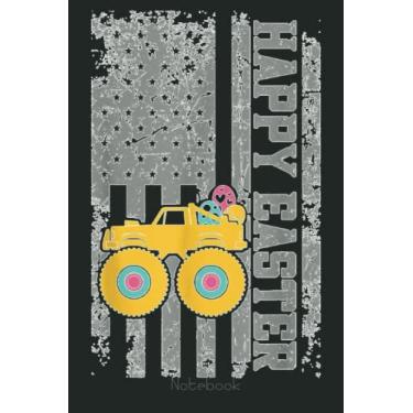 Imagem de USA Flag Monster Truck Easter Bunny Happy Easter Toddler Boy Notebook: Funny Monster Trucks Gifts for Kids Great Kids Appreciation Thank Gag Gifts for Girls Toddler Boys Dad Mom