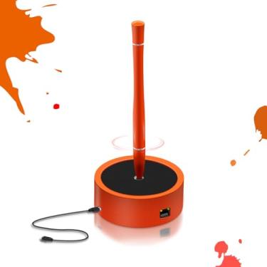 Imagem de Caneta de luxo Elenzk para homens e mulheres, presente mágico, caneta levitante magnética com base magnética, ponta fina, tinta preta, caneta de luxo em caixa de presente, presente exclusivo para