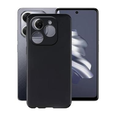 Imagem de HGJTFANY Capa para Tecno Spark 20 Pro, capa amortecedora TPU à prova de choque, proteção contra quedas de 360° capa de silicone ultra fina para Tecno Spark 20 Pro (6,7 polegadas) - Preto